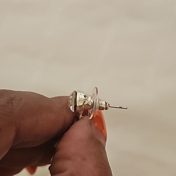 Dress Line Statement Piece Necklace & Earring Set Crystal White - Picture 3 of 16